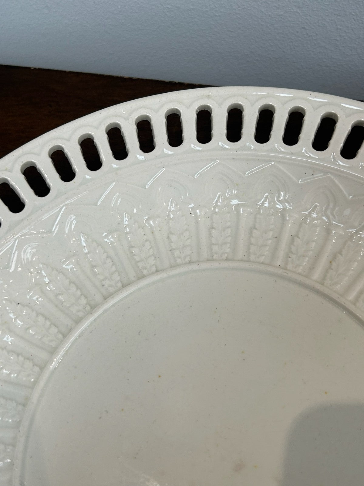 Antique Wedgwood Creamware Pierced Rim Dish Early 19th Century c.18205