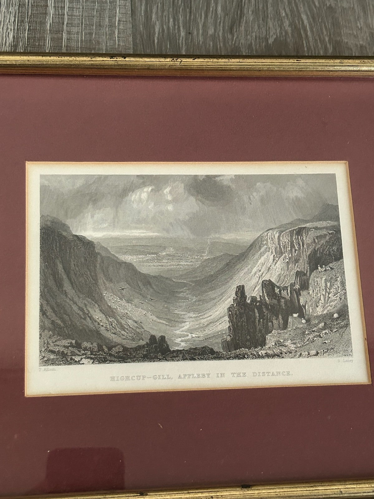 Antique Set 3 T Allom Lake District Steel Engravings Derwent Elterwater Framed10