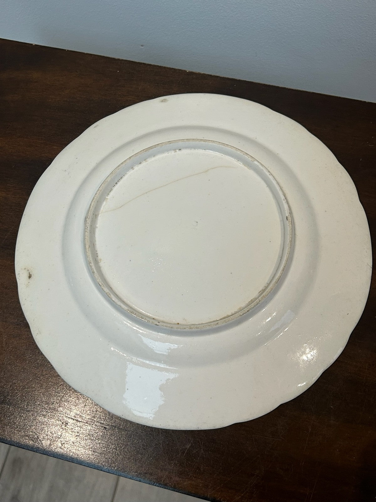 Antique Hand Painted Moulded Rim Dessert Plate Floral Bouquets Roses6