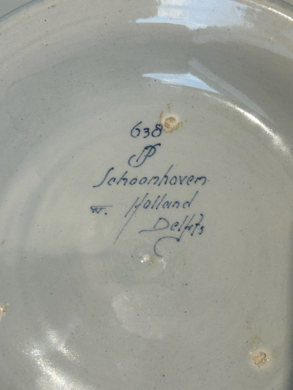Vintage Boch Delft Plate Van Uden Rotterdam SS Maashaven Shipping Commemorative10
