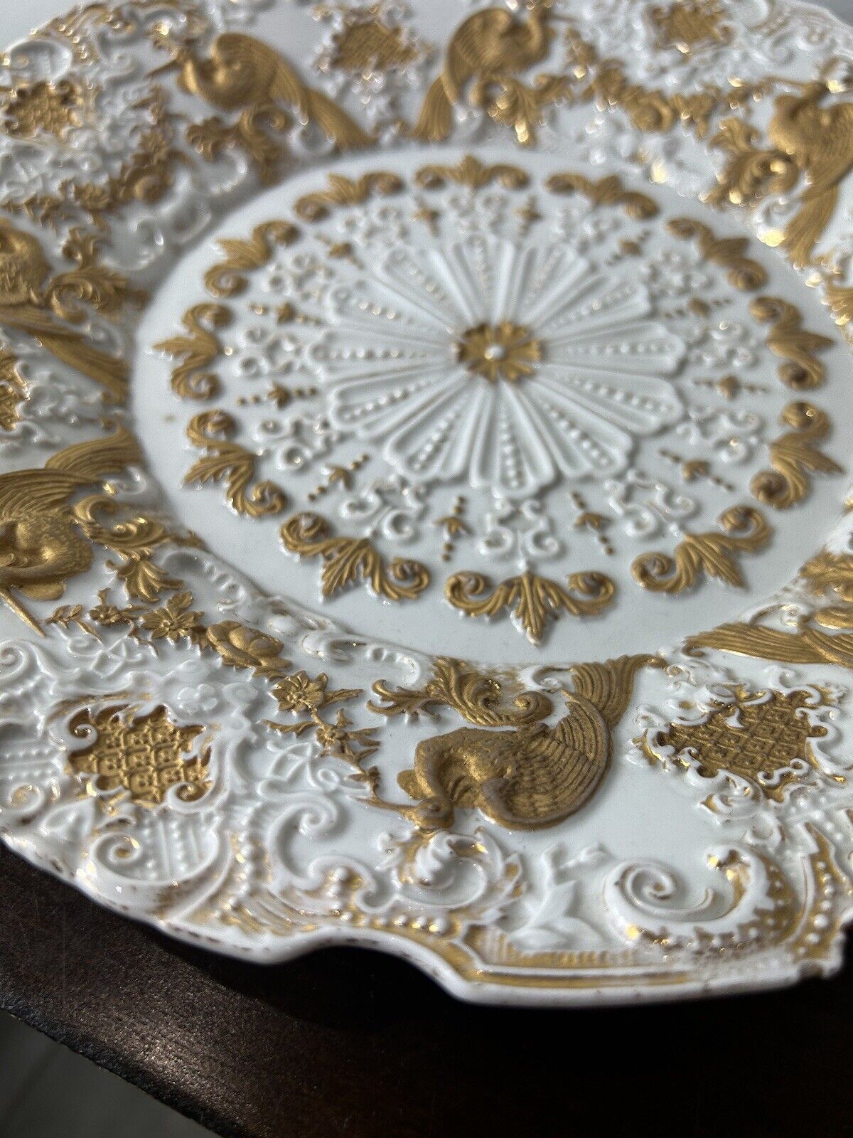 Porcelain Plate Meissen Dish Gold 1800 Early Plate