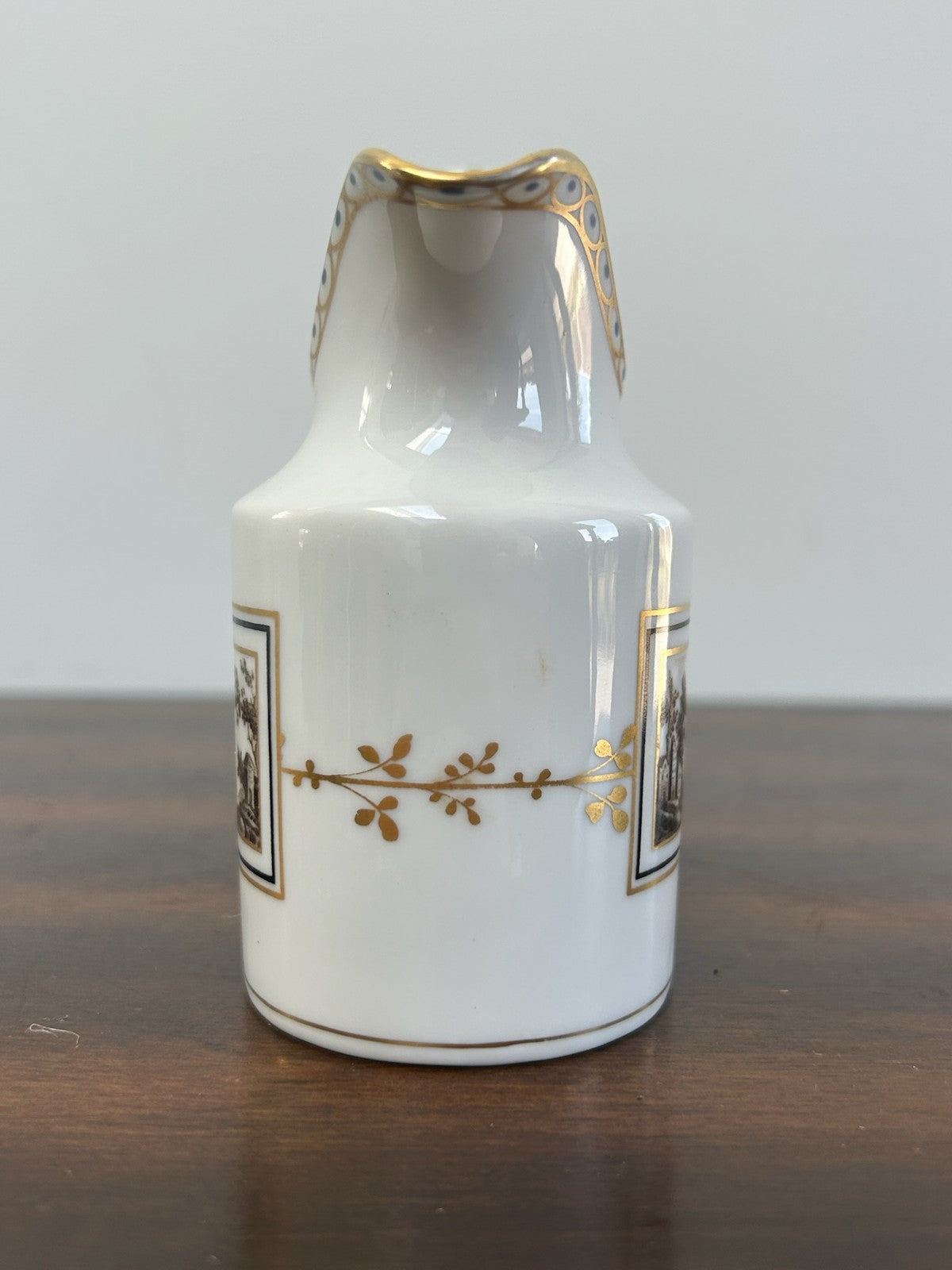 Richard Ginori Porcelain Tray and Cream Jug Sepia Landscape Gilt8