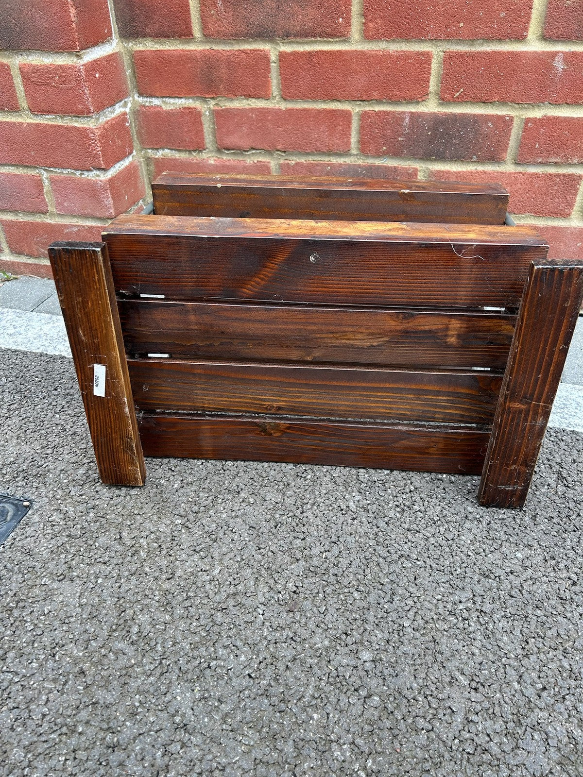 Vintage TwoTier Wooden & Metal Document Tray Letter Tray Office Desk7