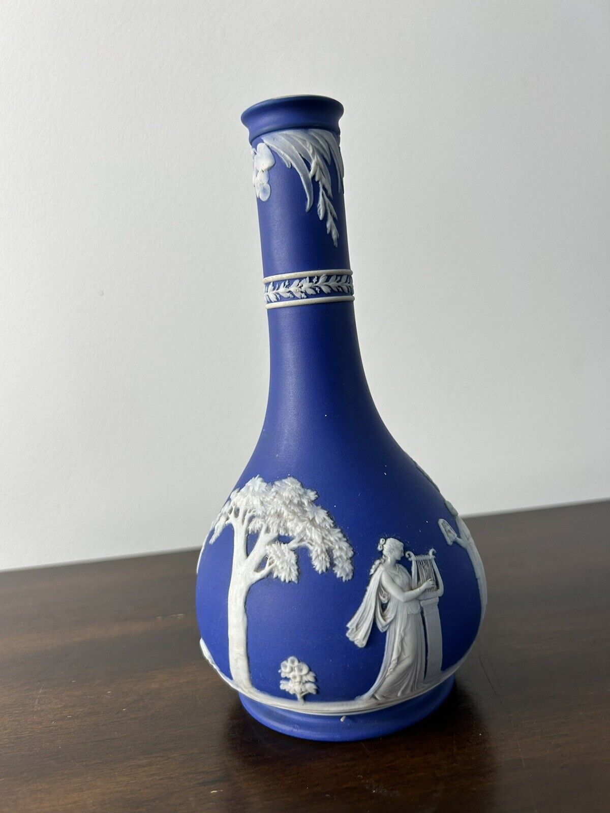 Wedgwood Jasperware Blue Decanter Bottle Possible Vase