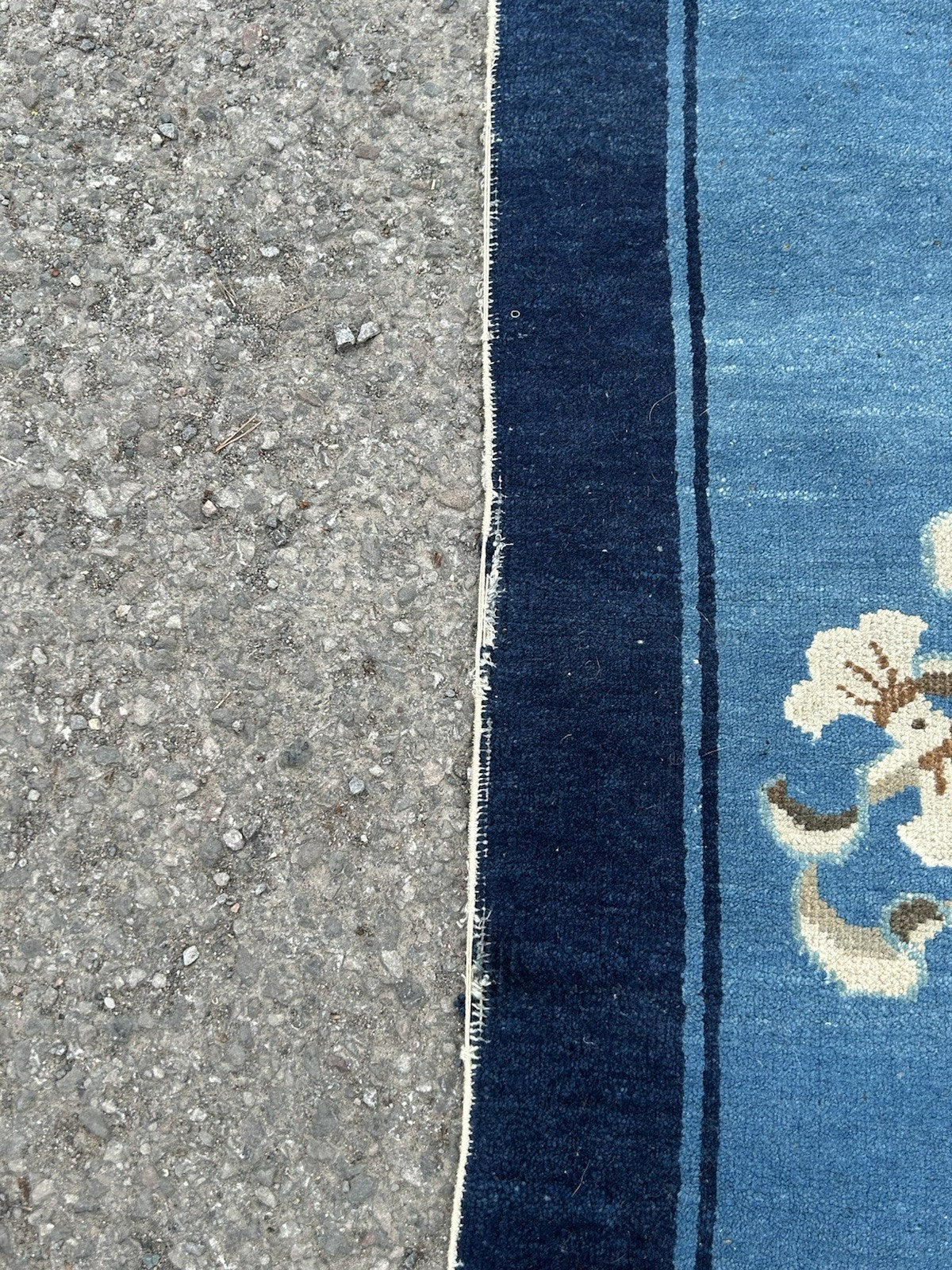 Antique Chinese Peking Carpet c.1920s Blue Ground Hand Knotted Wool Large Rug11