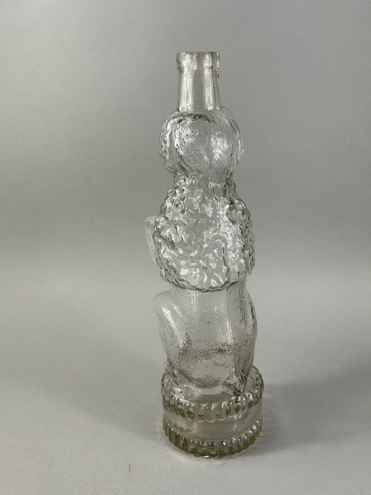 Antique Pressed Glass Dog Liquor Bottle c1900 – 32cm Novelty Decanter