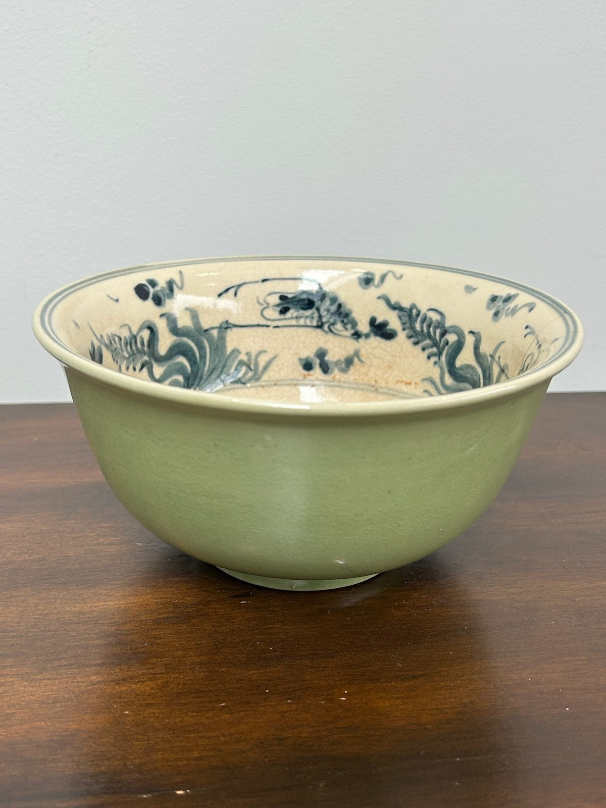 Celadon Glazed Bowls Blue & White Interior A/F Hairline Korean4