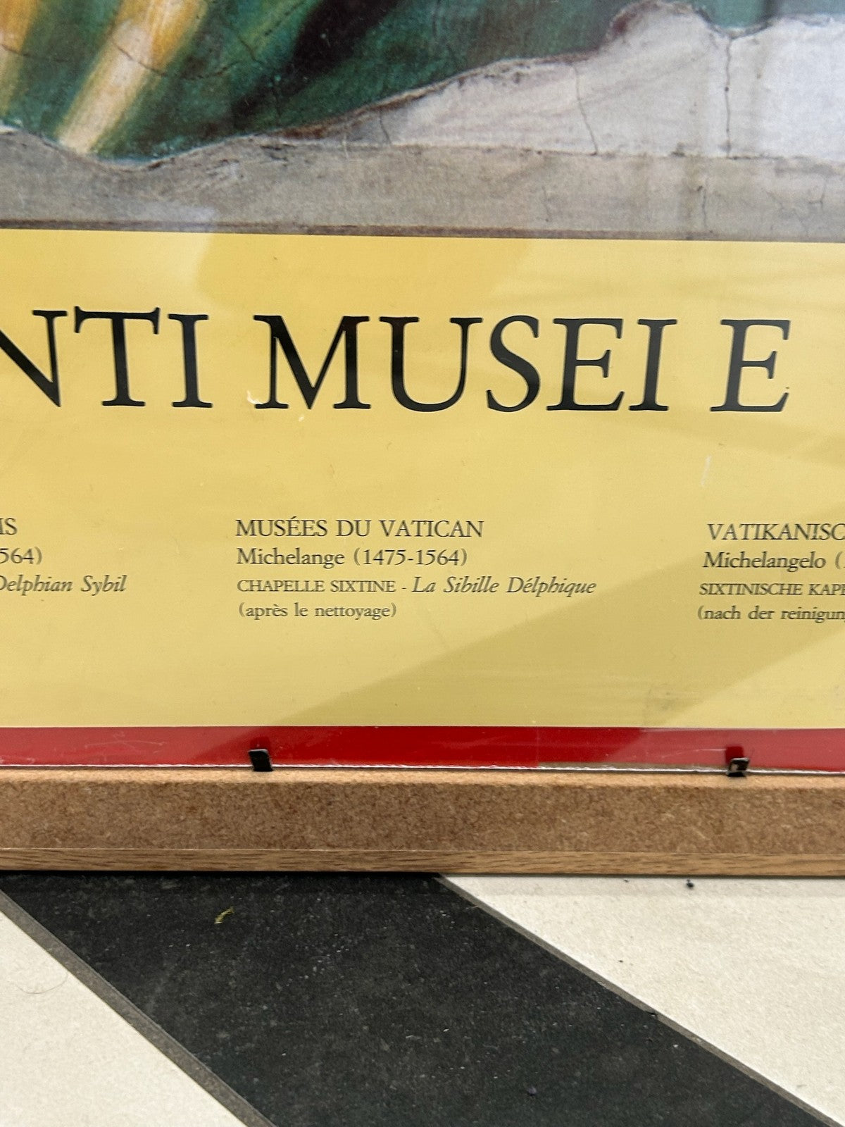 Framed Vatican Museums Photographic Print Sistine Figures 107x87cm6