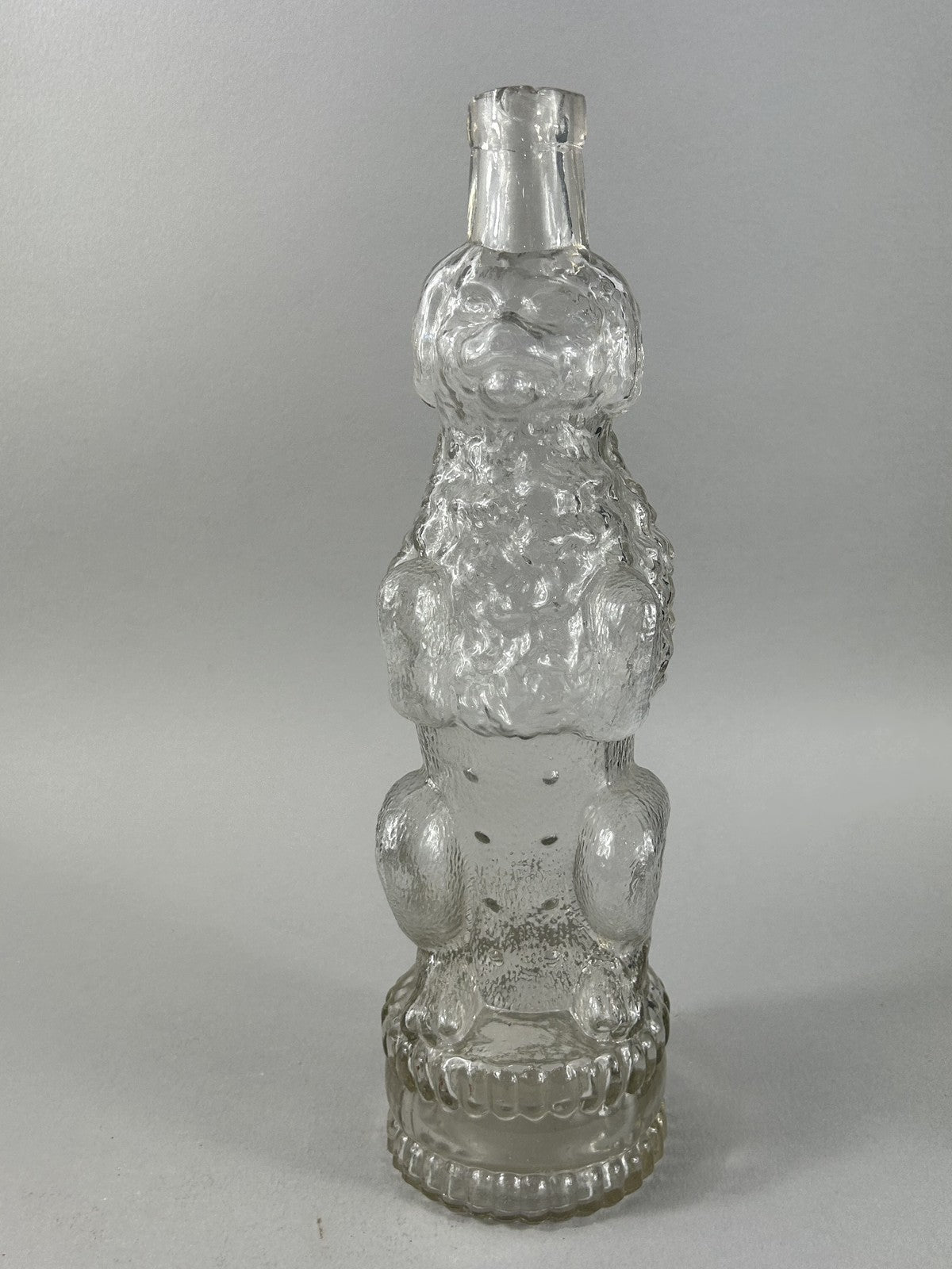 Antique Pressed Glass Dog Liquor Bottle c1900 – 32cm Novelty Decanter