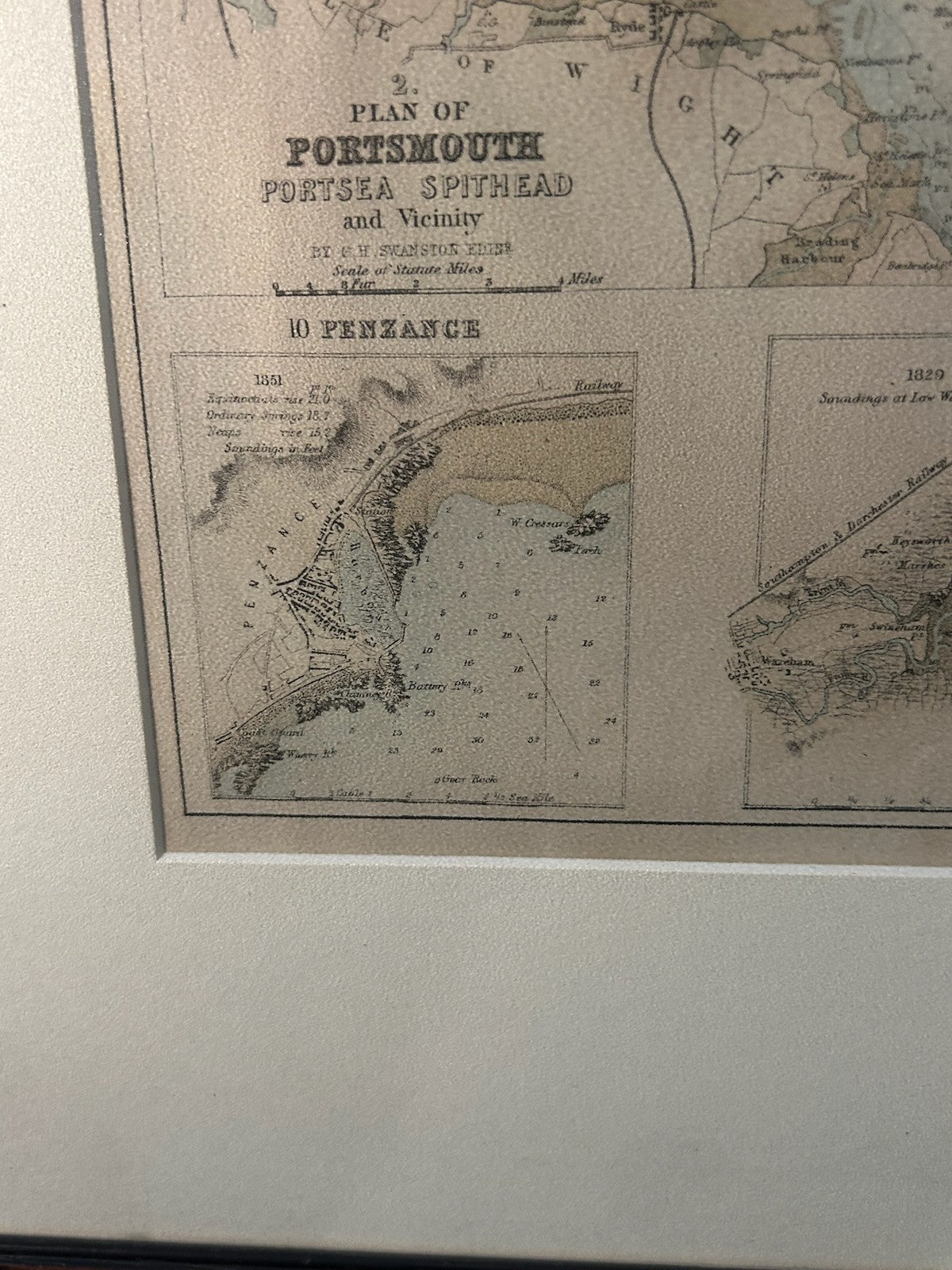 Ports and Harbours South East Coast of England Antique Map Plymouth Portsmouth6