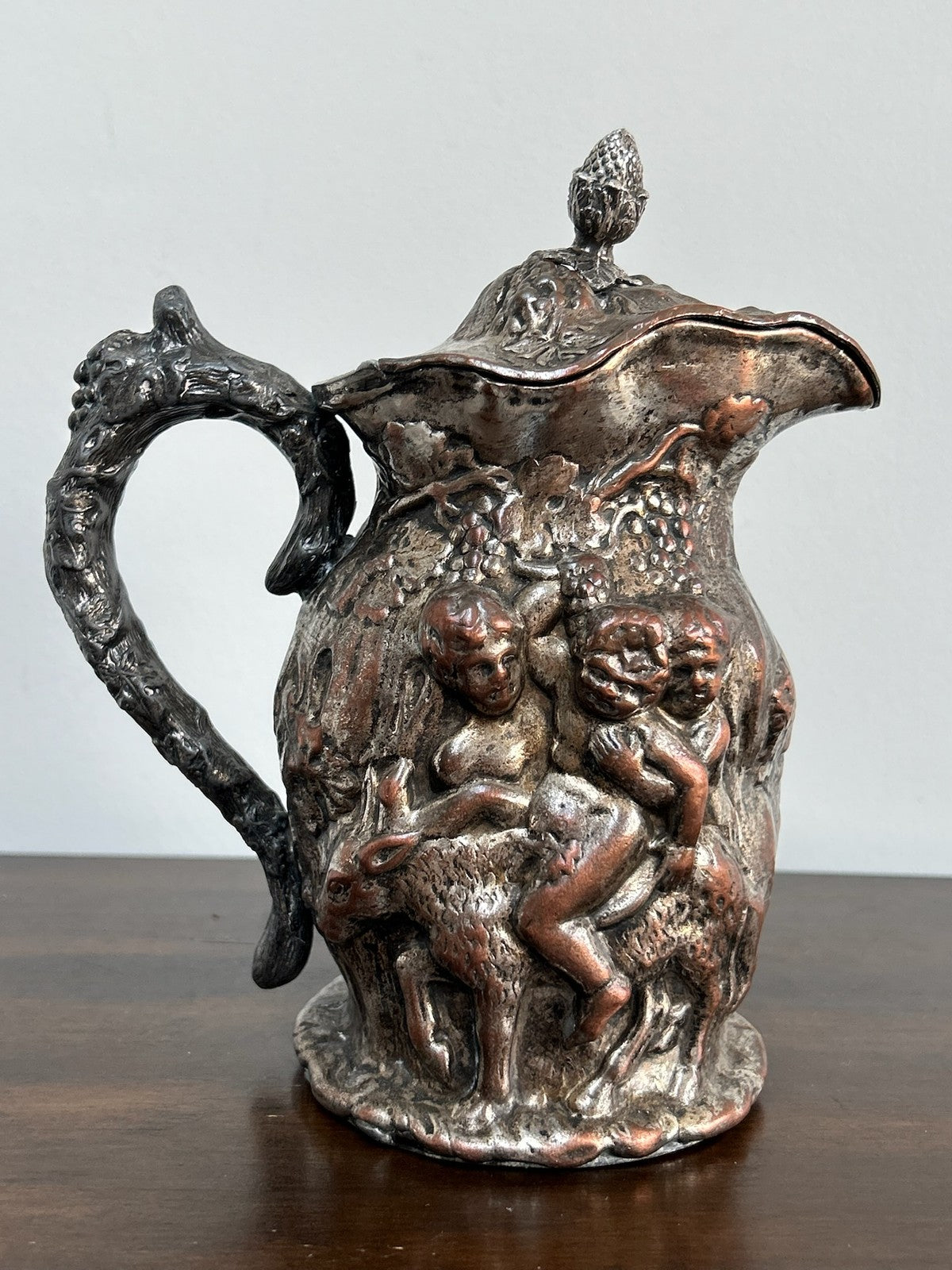 Antique Silver Plated EPNS Figural Bacchus Ewer Jug A/F2