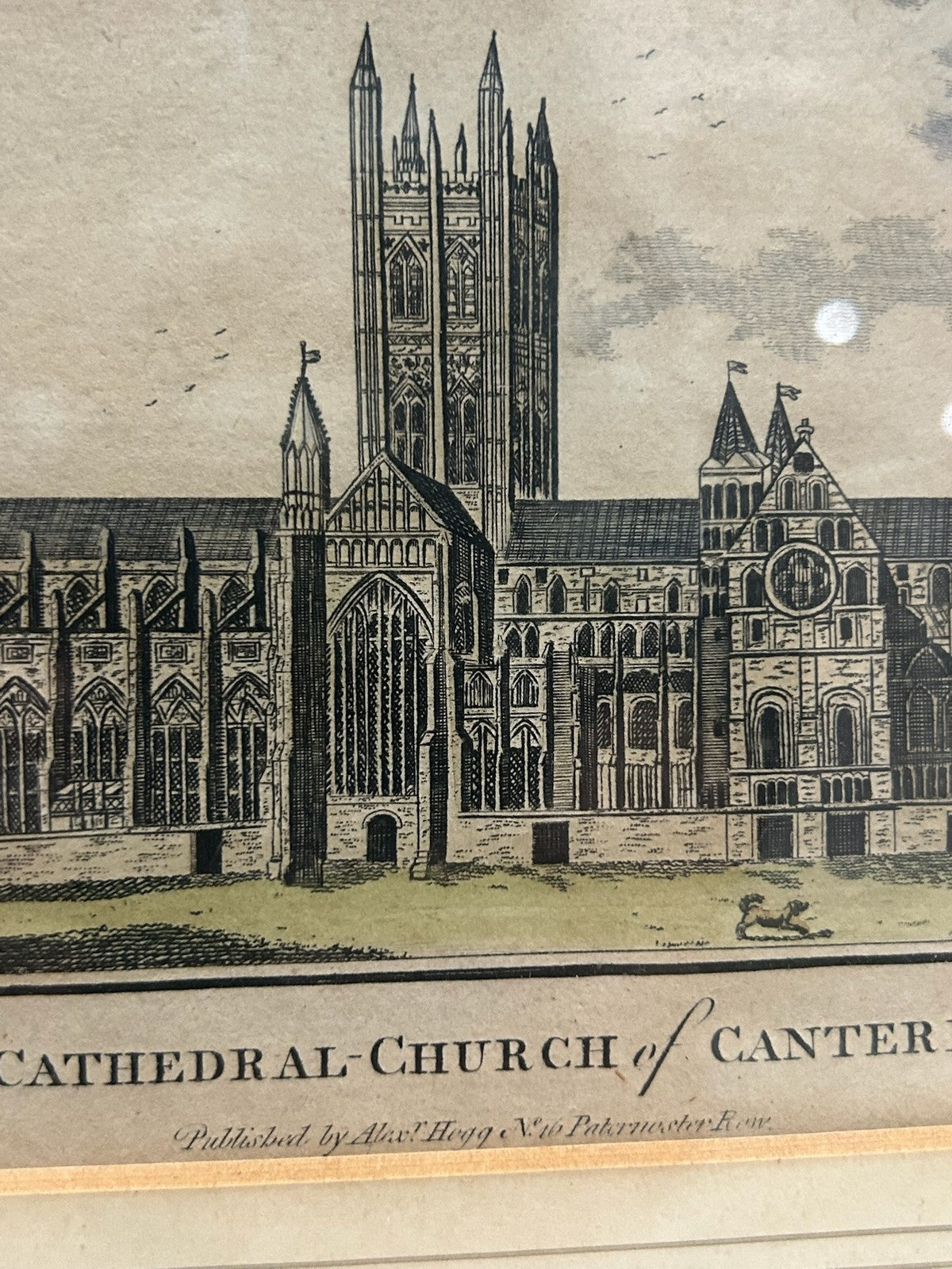 Archbishop Michael Ramsey Signed Canterbury Cathedral Engraving Hogg c.17843