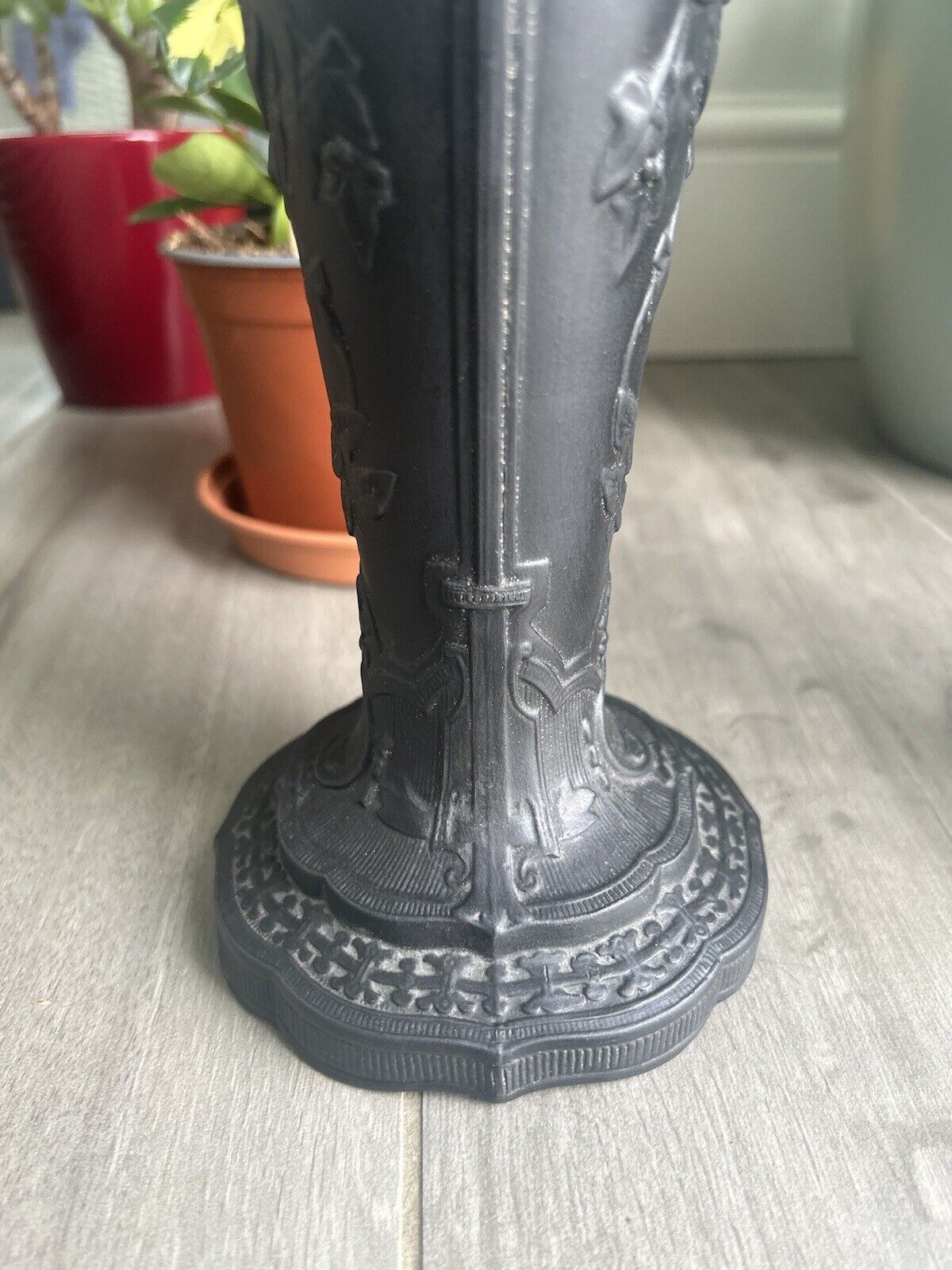 Wedgwood Basalt Vase Pair Black Jasperware Wedgwood Conical Grand Vases