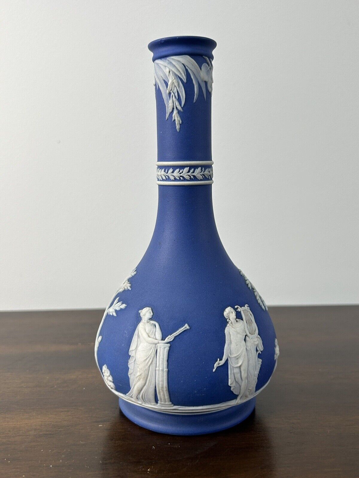 Wedgwood Jasperware Blue Decanter Bottle Possible Vase