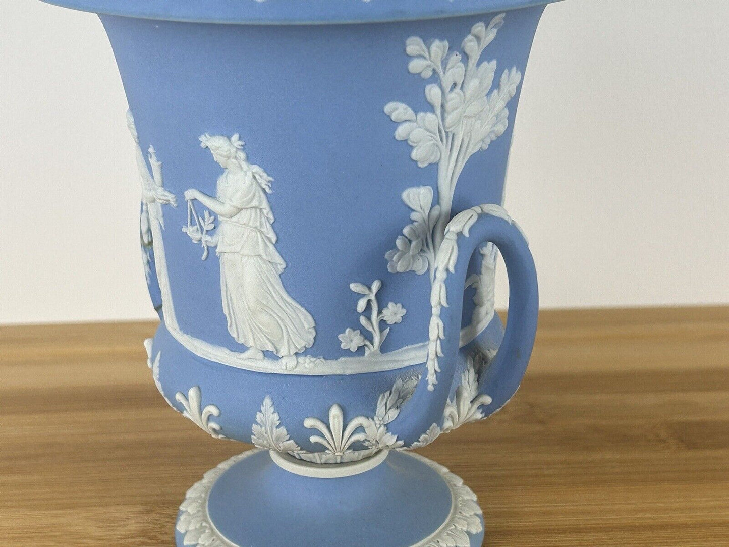 Wedgwood light blue jasperware campagna urn