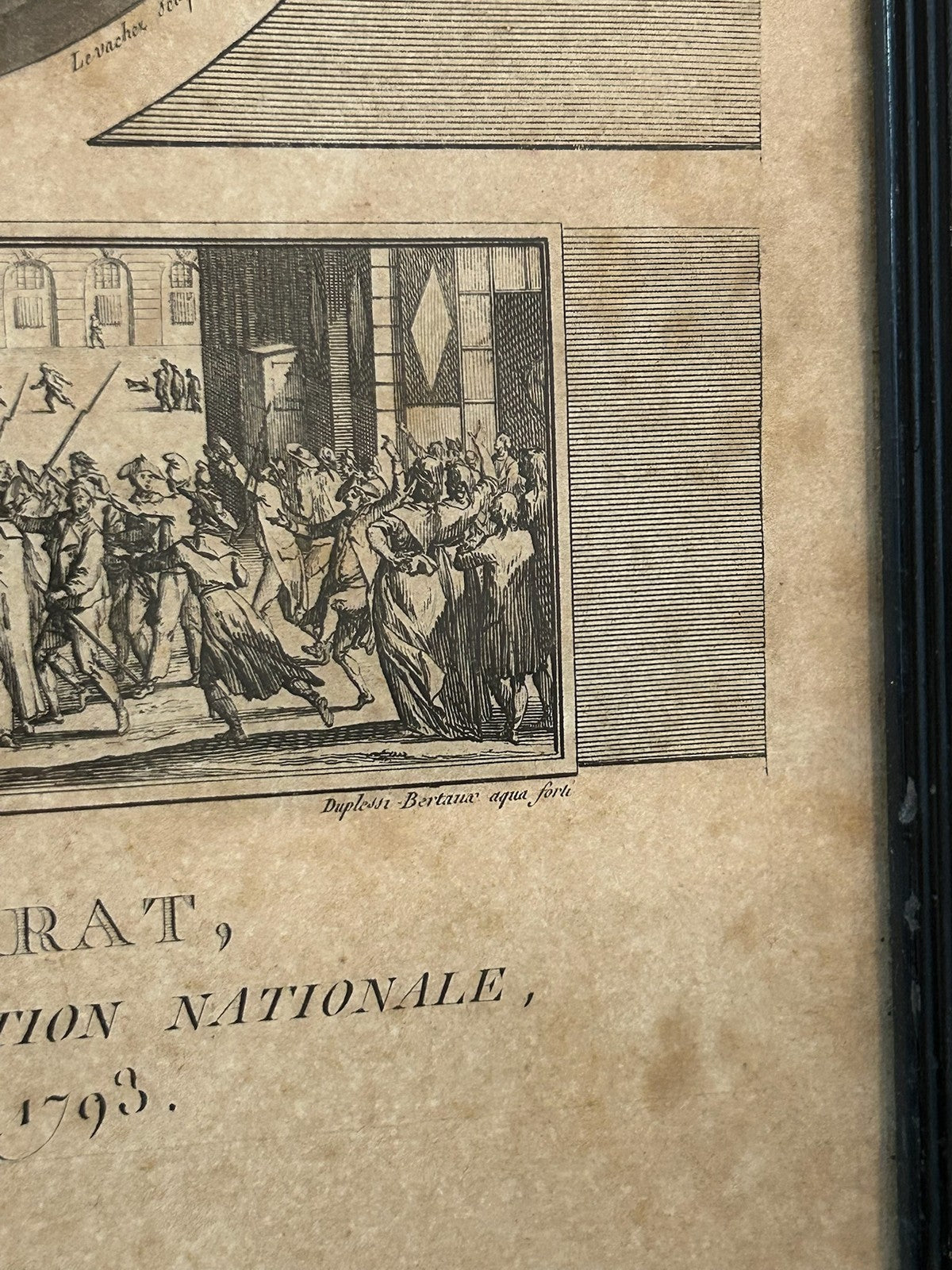Jean Paul Marat French Revolution Aquatint Portrait Levachez 1798 Framed5