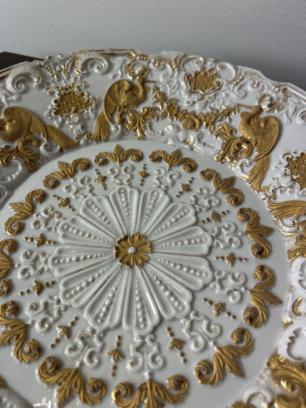 Porcelain Plate Meissen Dish Gold 1800 Early Plate