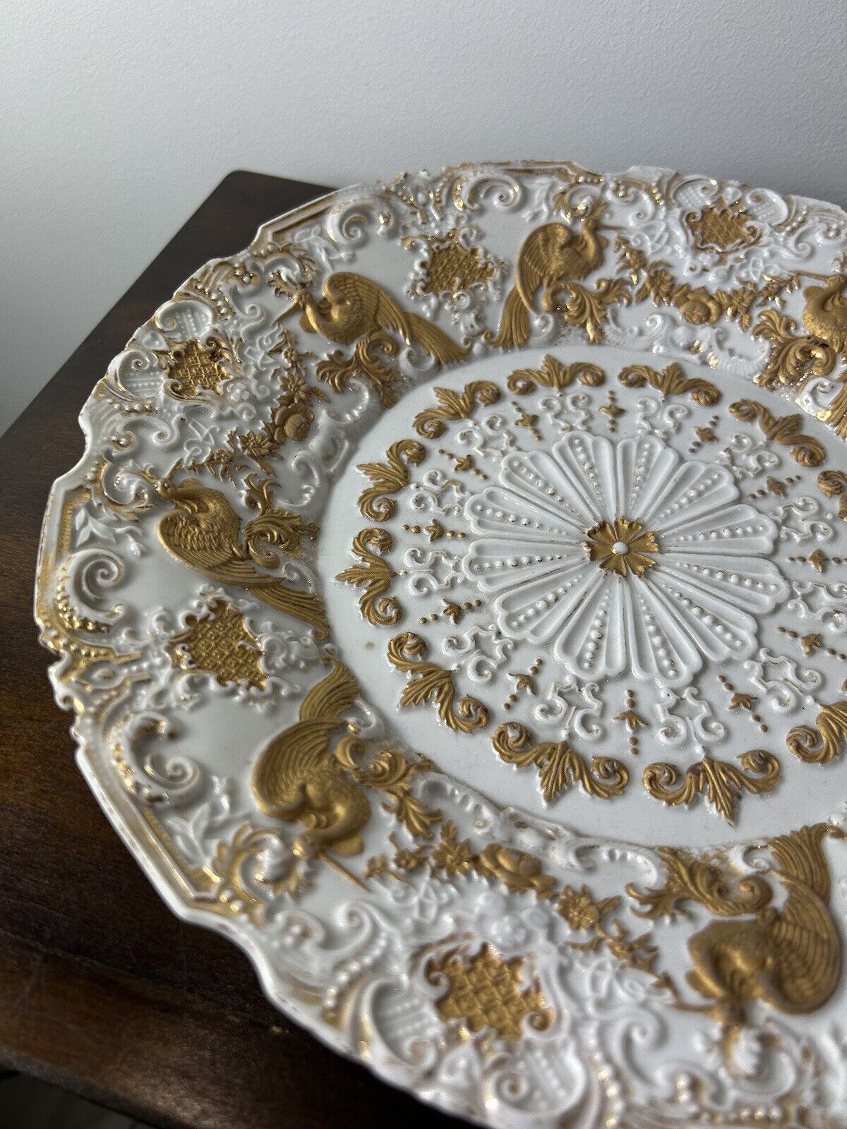 Porcelain Plate Meissen Dish Gold 1800 Early Plate