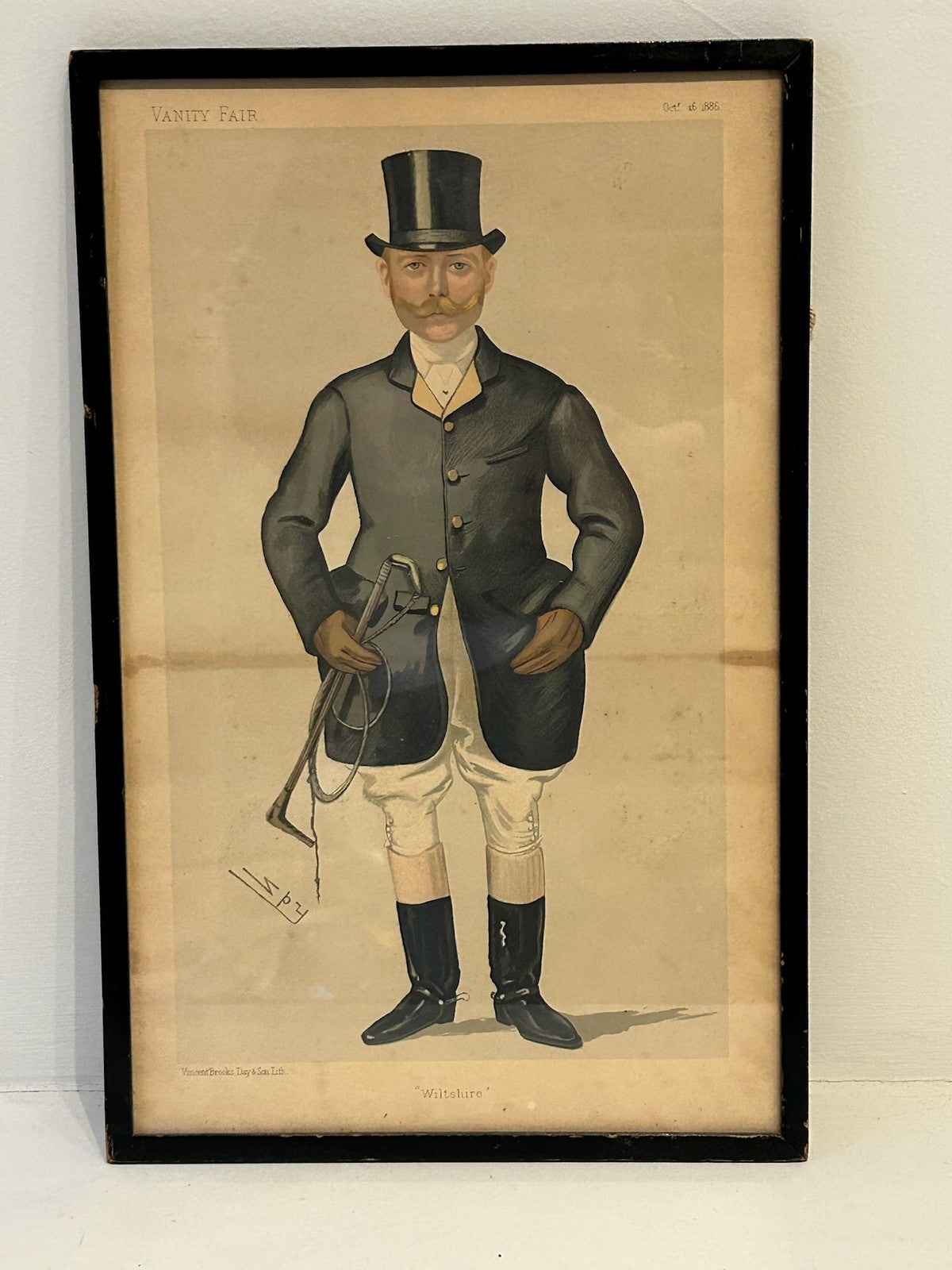 Vanity Fair Spy Print Wiltshire Walter Long 1886 Hunting Dress Caricature Framed1