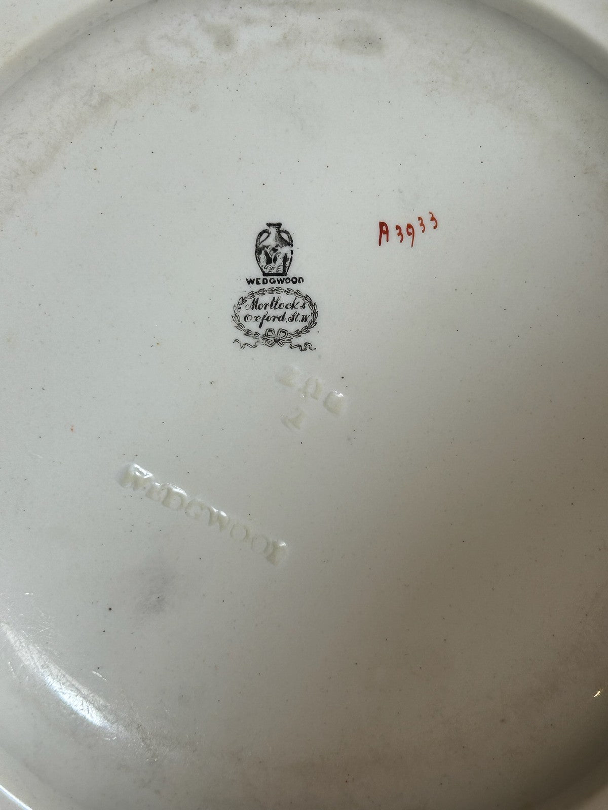 Antique Wedgwood Queens Ware Crested Plate Eagle Laurel Mortlocks 1887 21cm2