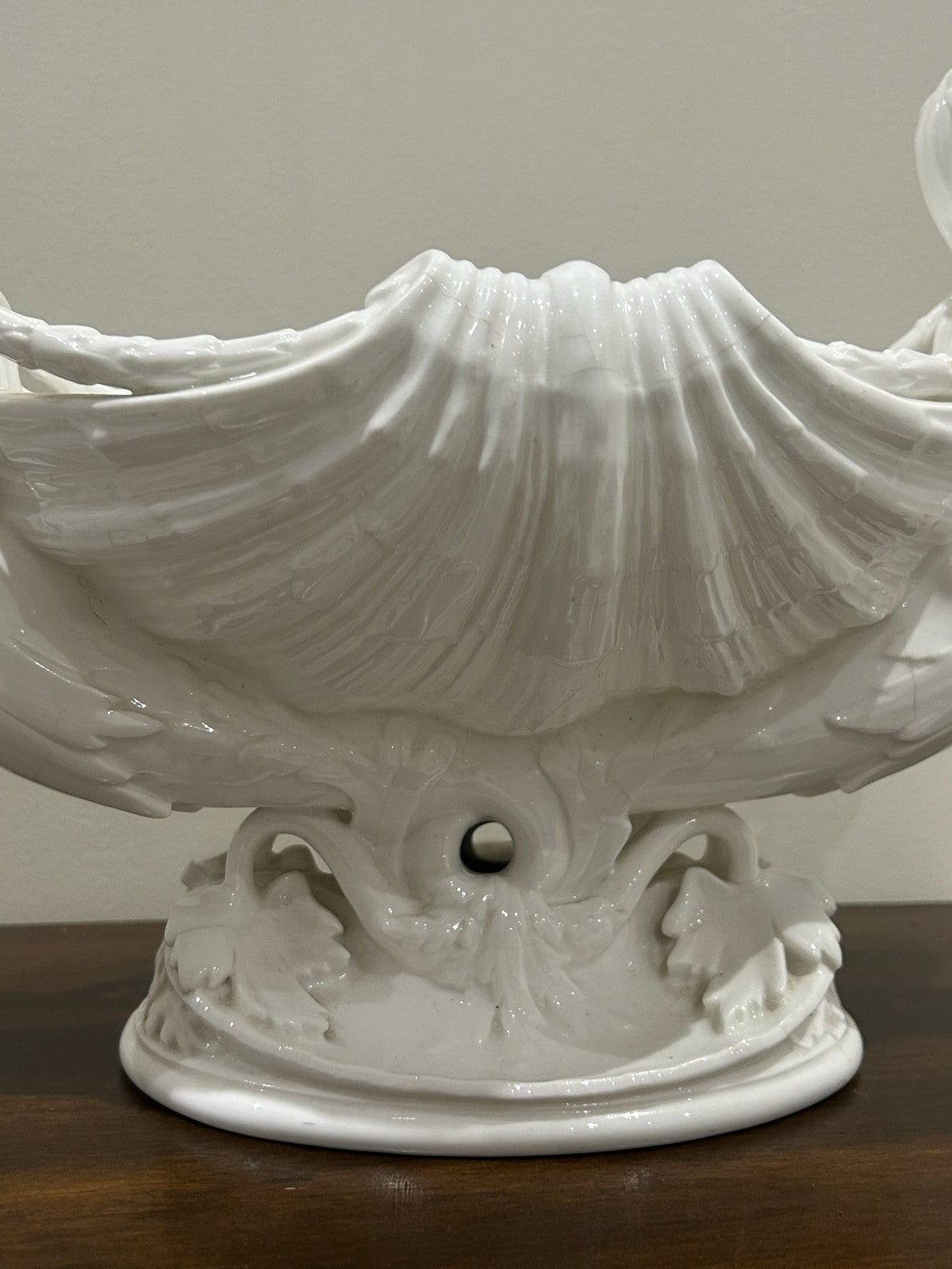 Minton White Porcelain Mermaid Shell Centrepiece Flower Bearers 1182 Victorian2