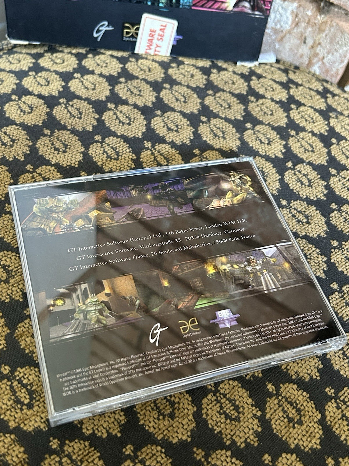 UNREAL  PC CDROM Big Box Retro Game  1998  Alter Your Reality Forever. V G C7