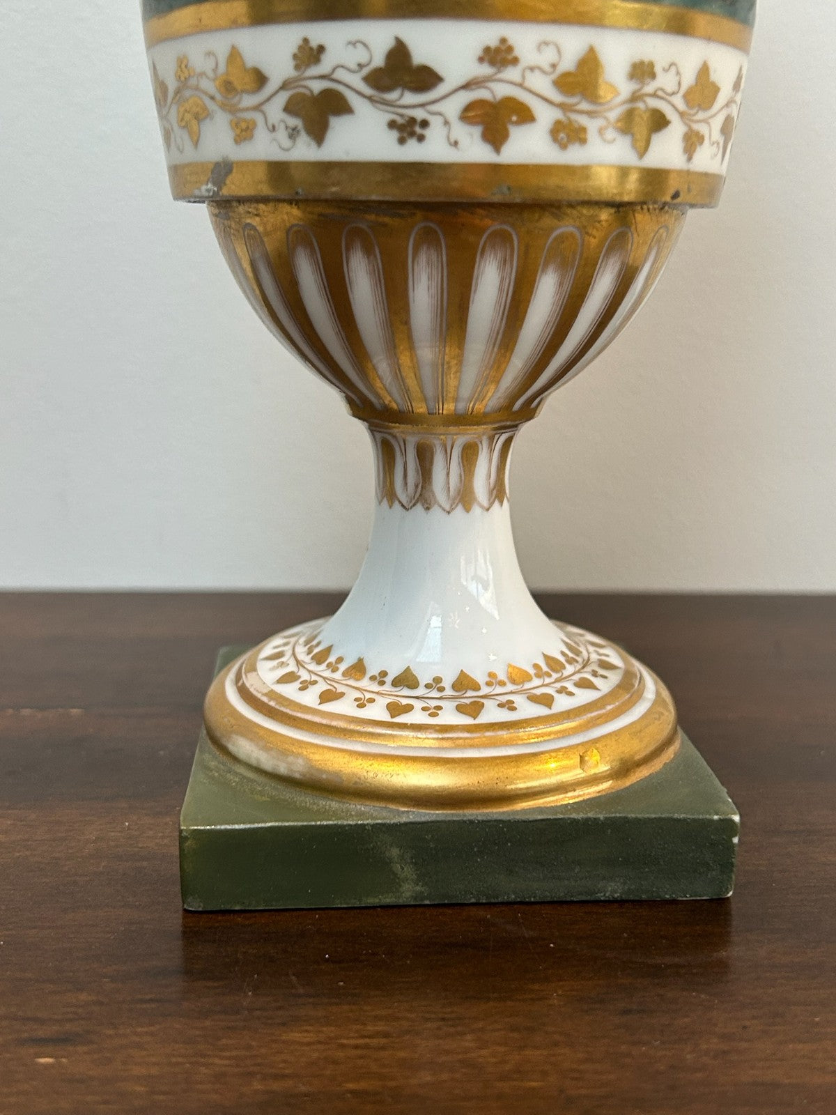 Dihl et Guerhard Paris Empire Porcelain Vase Camaieu Vert Classical Figures2