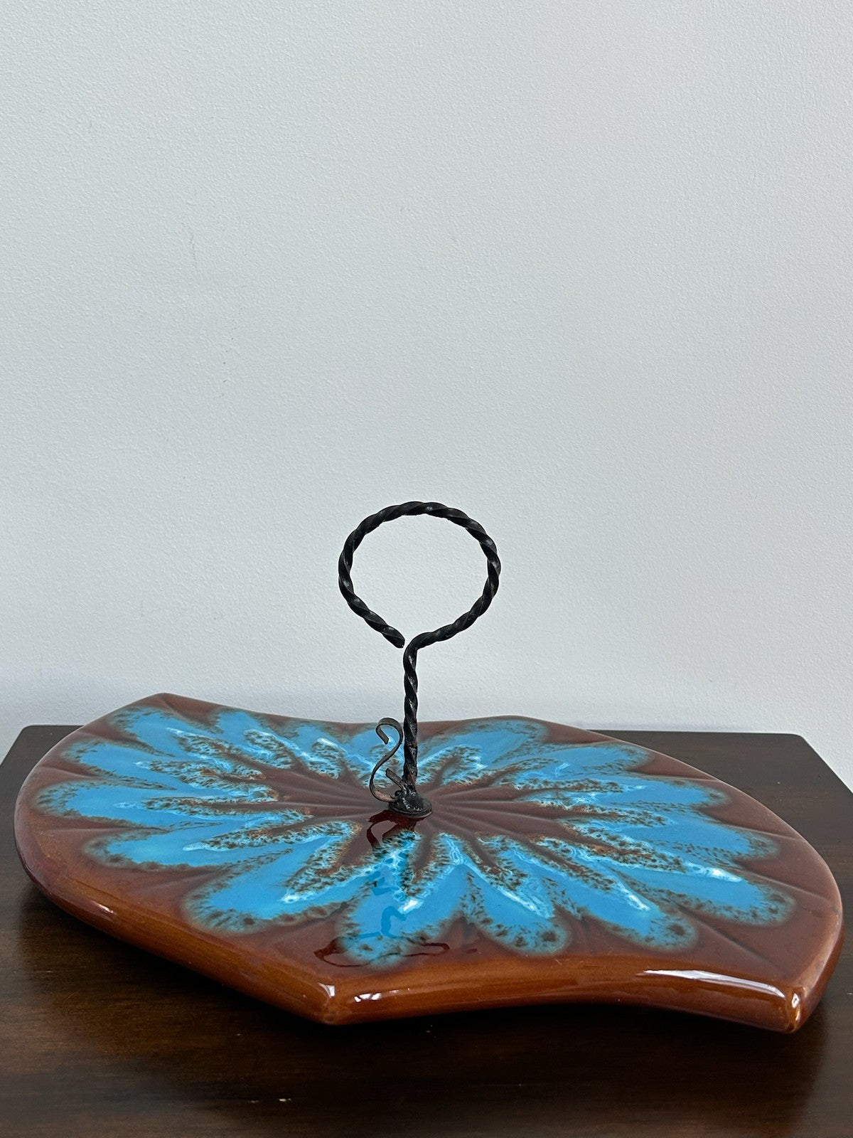 Mid Century Vallauris Enamel on Copper Dishes French Art Pottery0