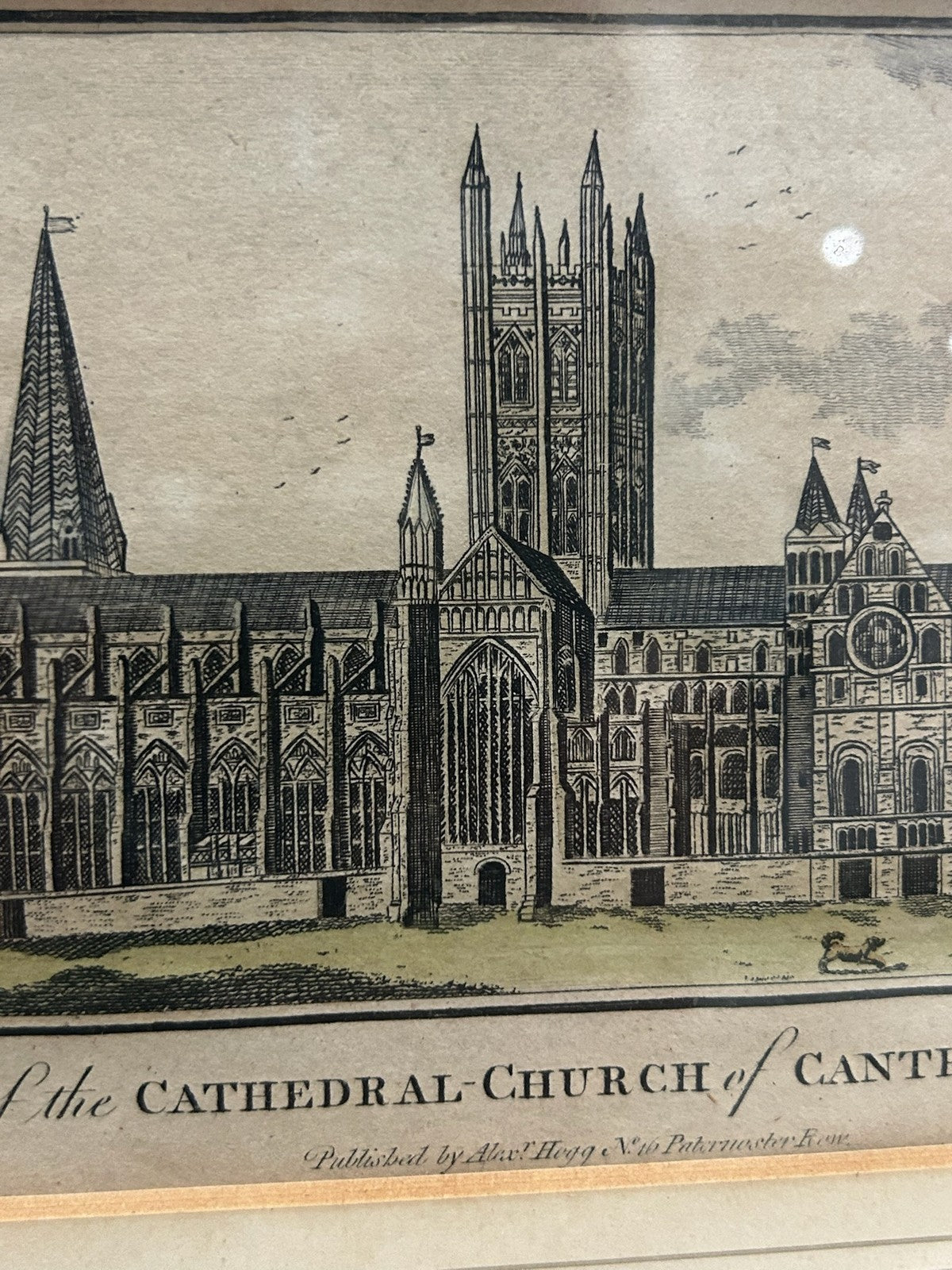 Archbishop Michael Ramsey Signed Canterbury Cathedral Engraving Hogg c.17847