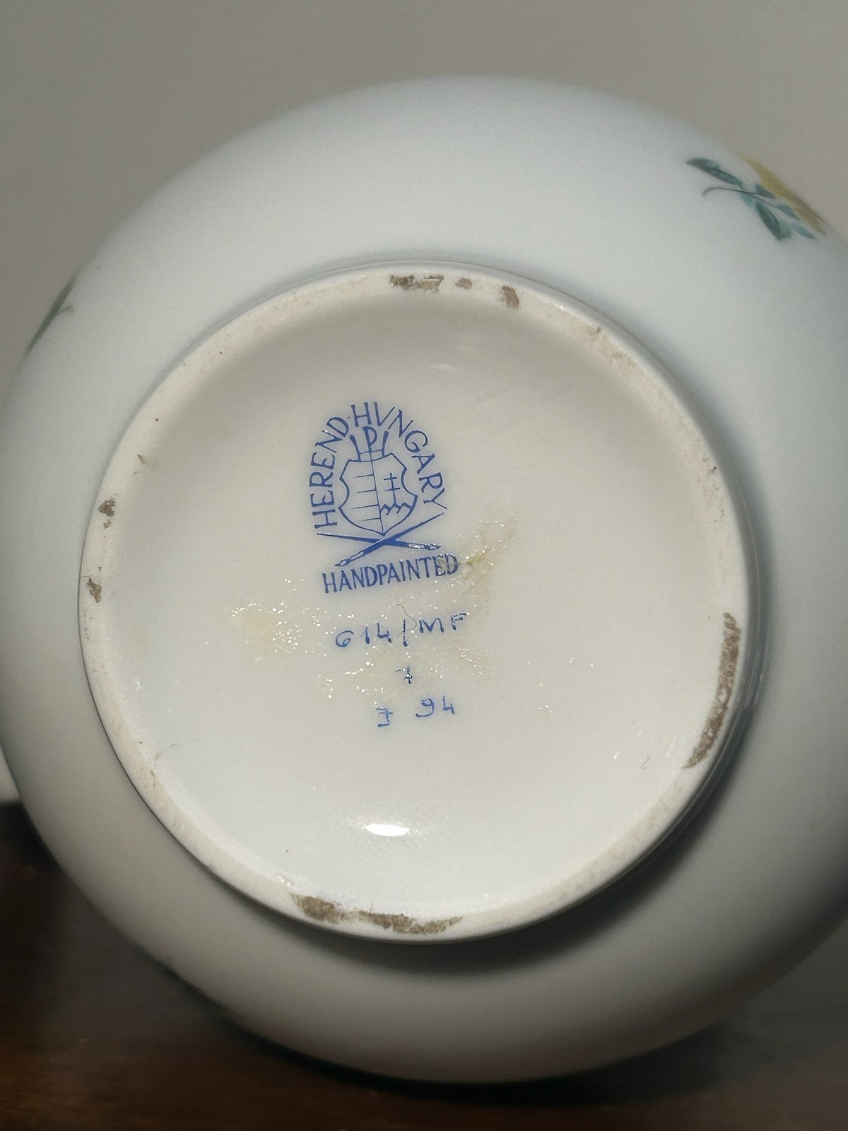 Herend Kimberly Pattern Coffee Pot Cup and Saucer Set 3 Hungarian Porcelain7
