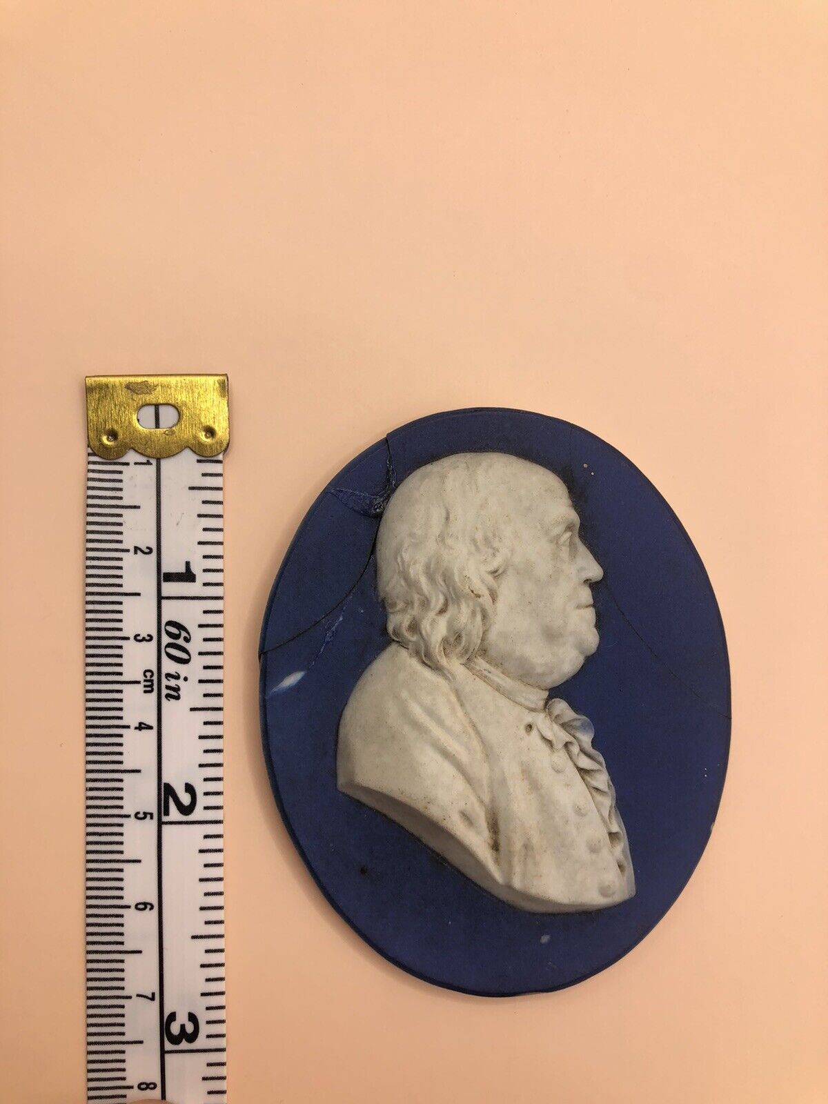 Wedgwood benjamin Franklin Early 18th century medallion/plaque - repaired