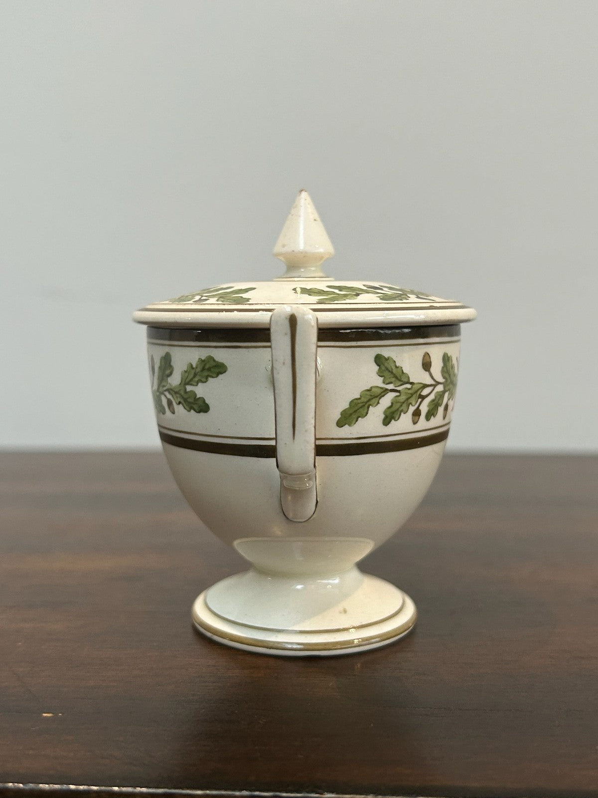 Antique Wedgwood Creamware J&P Etruria Twin Handled Sucrier Sugar Basin Cover2