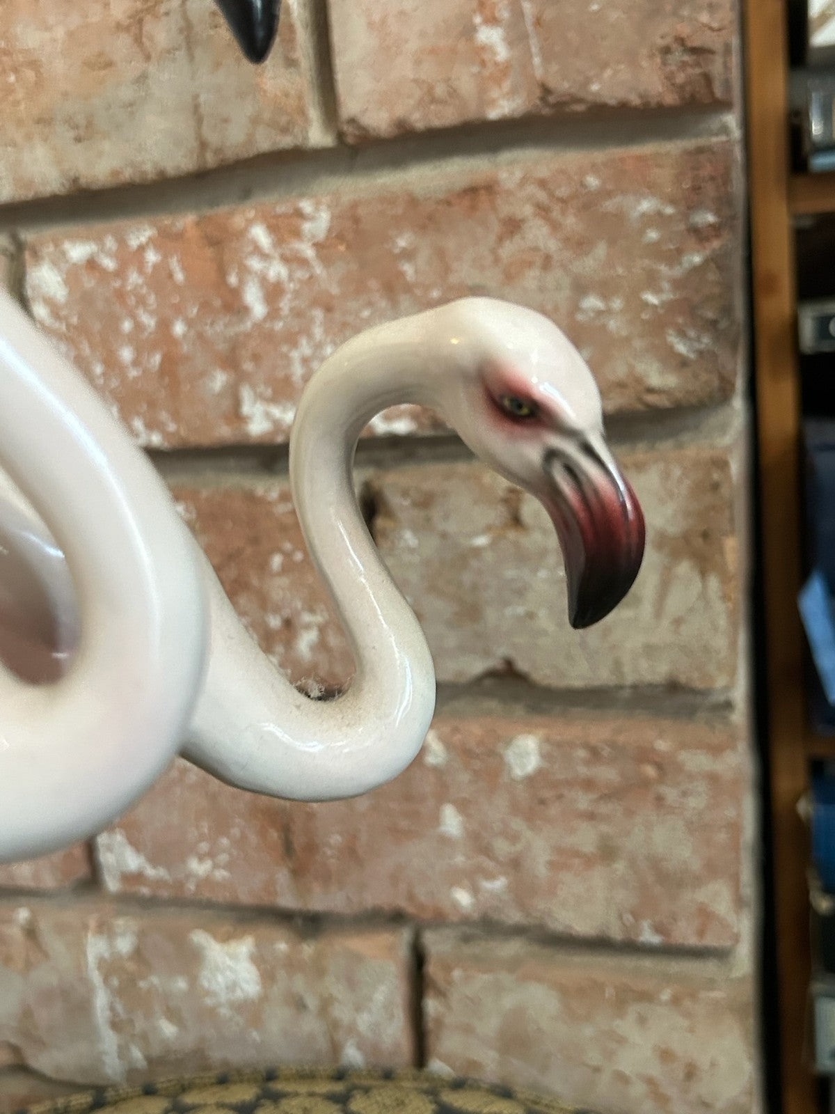 Vintage Austrian Ceramic Flamingo Group Figure Three Flamingos Made in Austria6