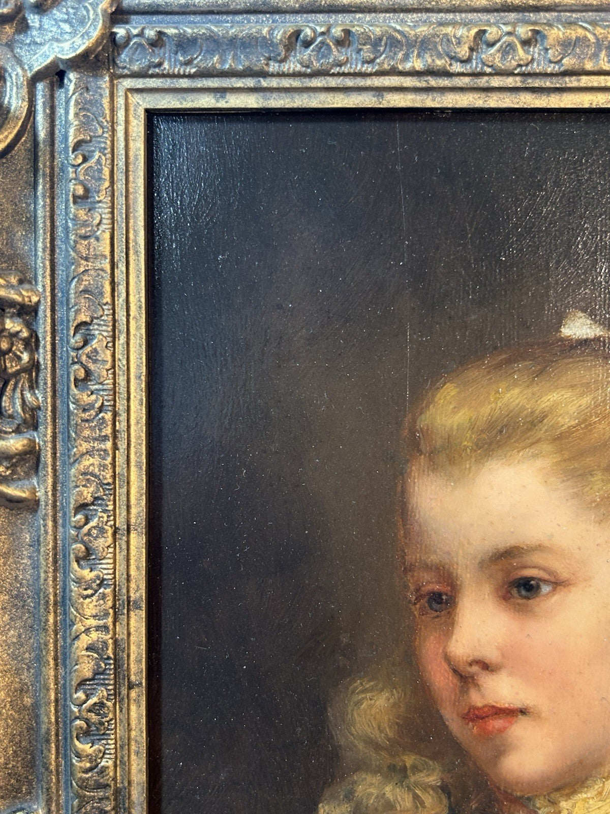 Reginald Arthur Contemplation 1890 Victorian Portrait Oil Painting Gilt Frame5
