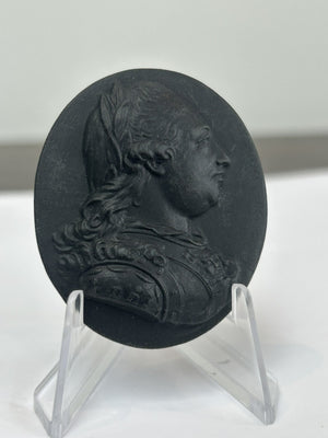 Wedgwood Black Basalt Medallion No.35 George III c.1800 Kings of England