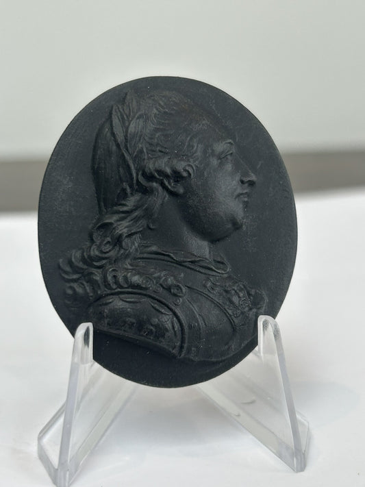 Wedgwood Black Basalt Medallion No.35 George III c.1800 Kings of England0
