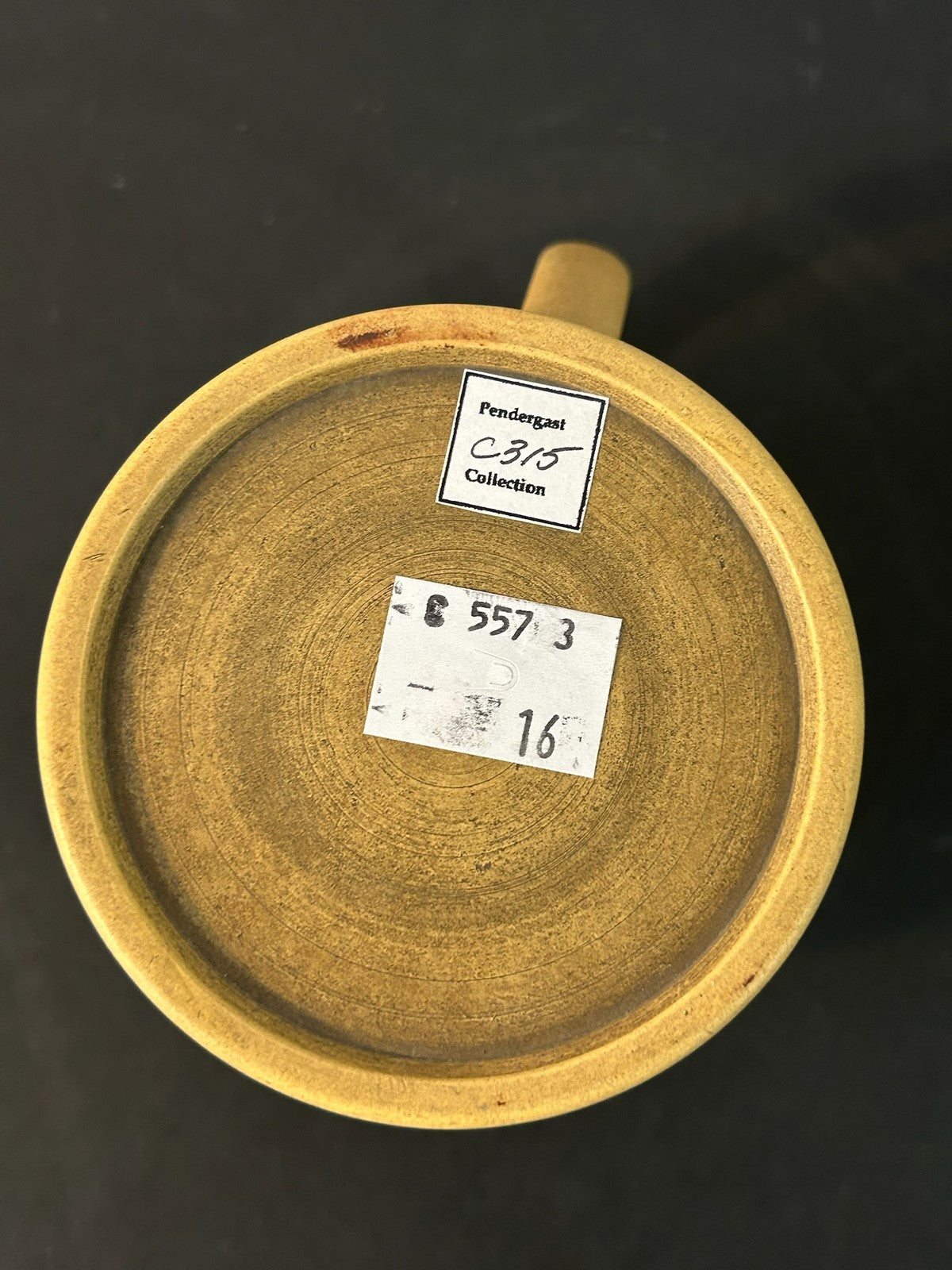 Antique English Caneware Cup c1800 1820 Engine Turned Basketweave 8cm3