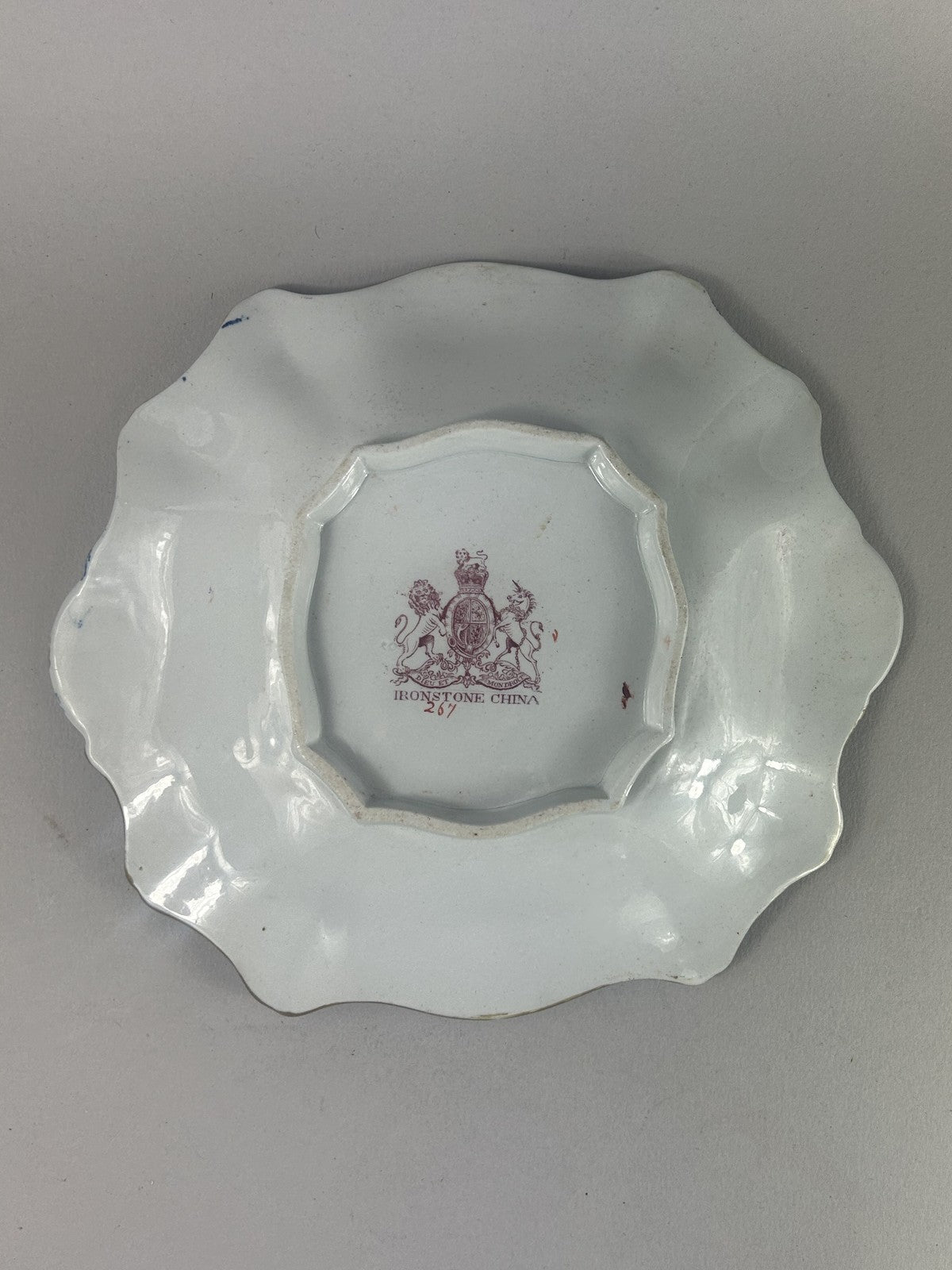 Antique British Ironstone China Plate 267 Oriental Imari Style 29cm