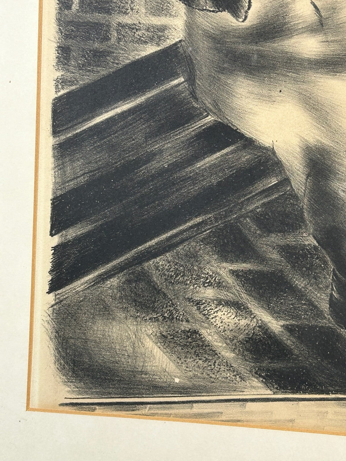 Nan Lurie Pencil Signed Lithograph City Window Figures 1930s WPA Federal Art3