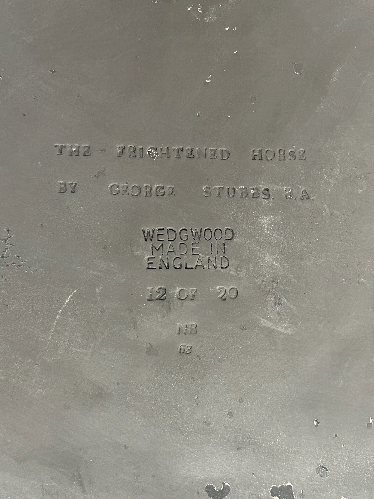 Wedgwood 'Frightened Horse' after George Stubbs Plaque Ltd Ed 12/205