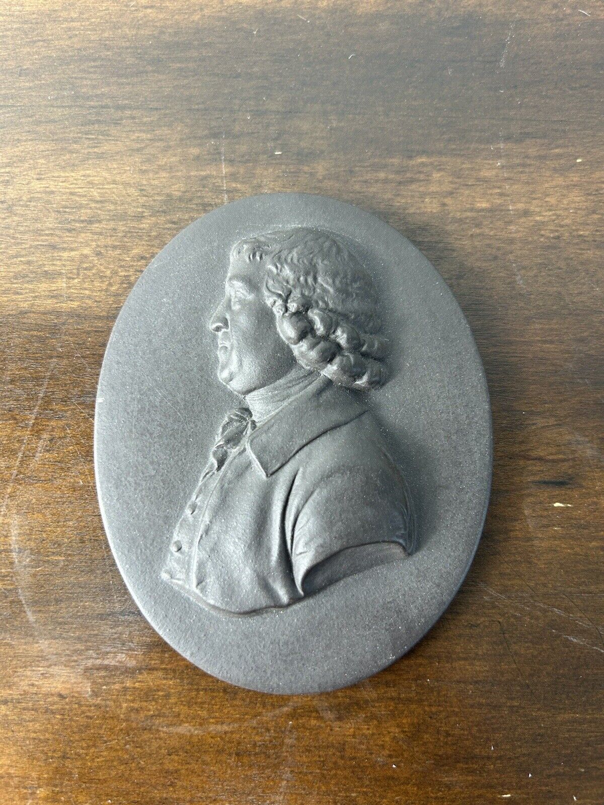 Antique Rare Josiah Wedgwood black basalt plaque