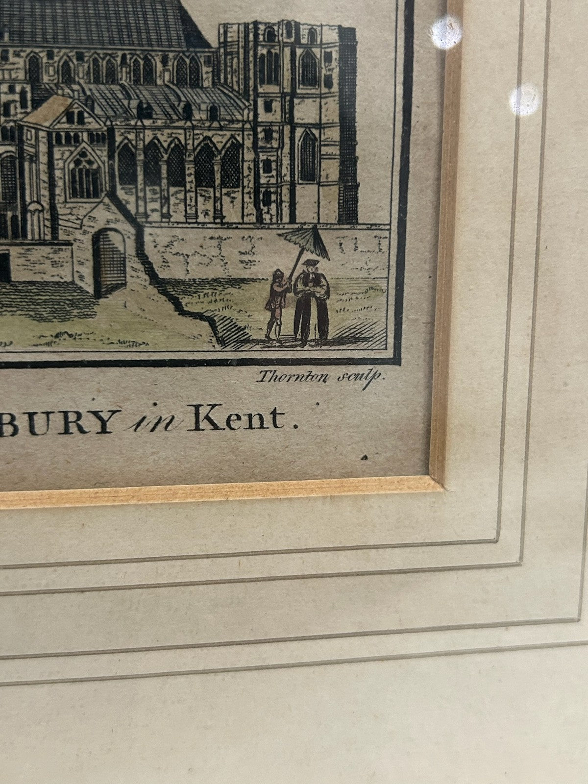 Archbishop Michael Ramsey Signed Canterbury Cathedral Engraving Hogg c.17845