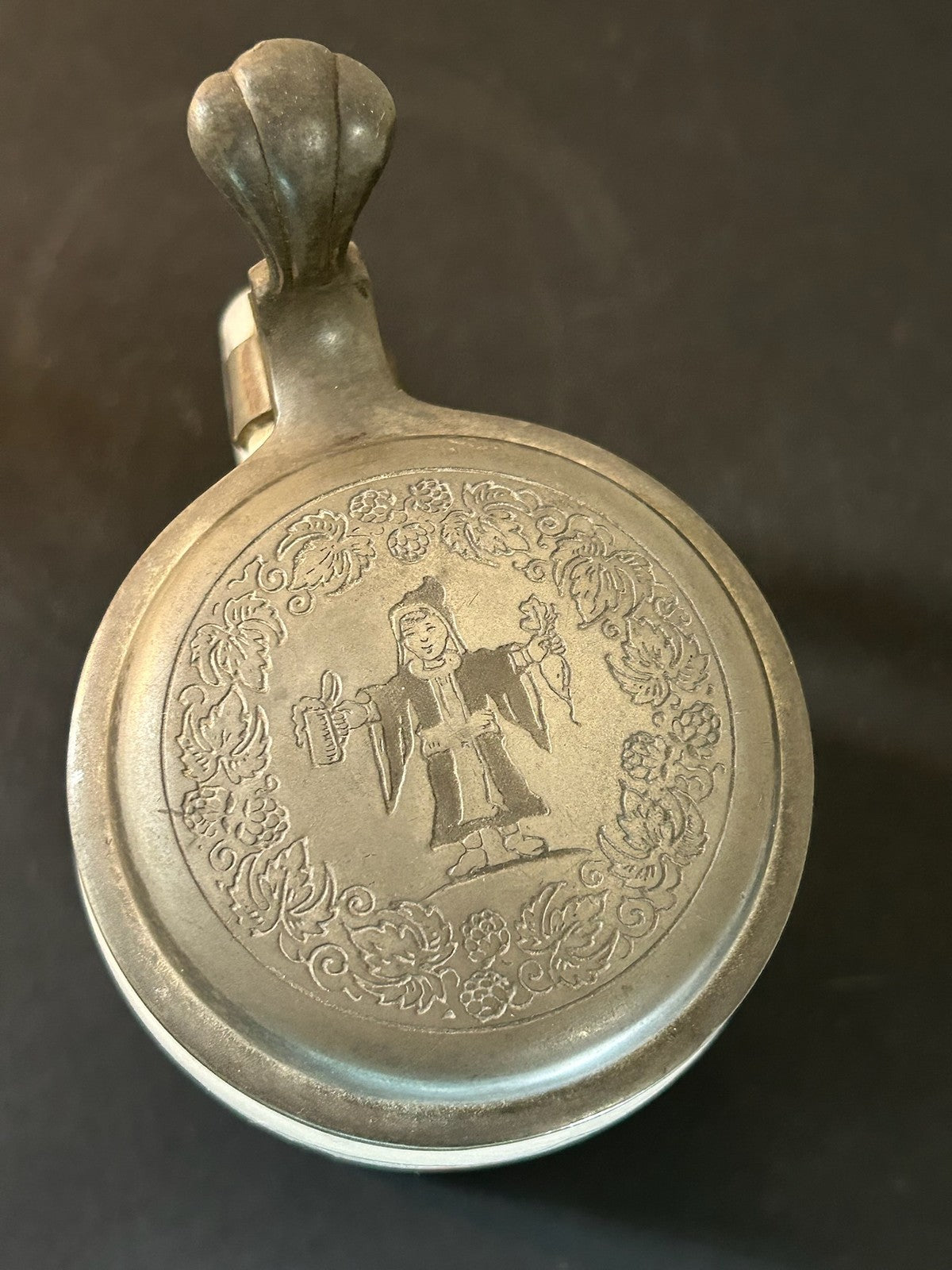 1939 Knagge & Peitz Munich 50 Year Jubilee Stoneware Beer Stein Pewter Lid7
