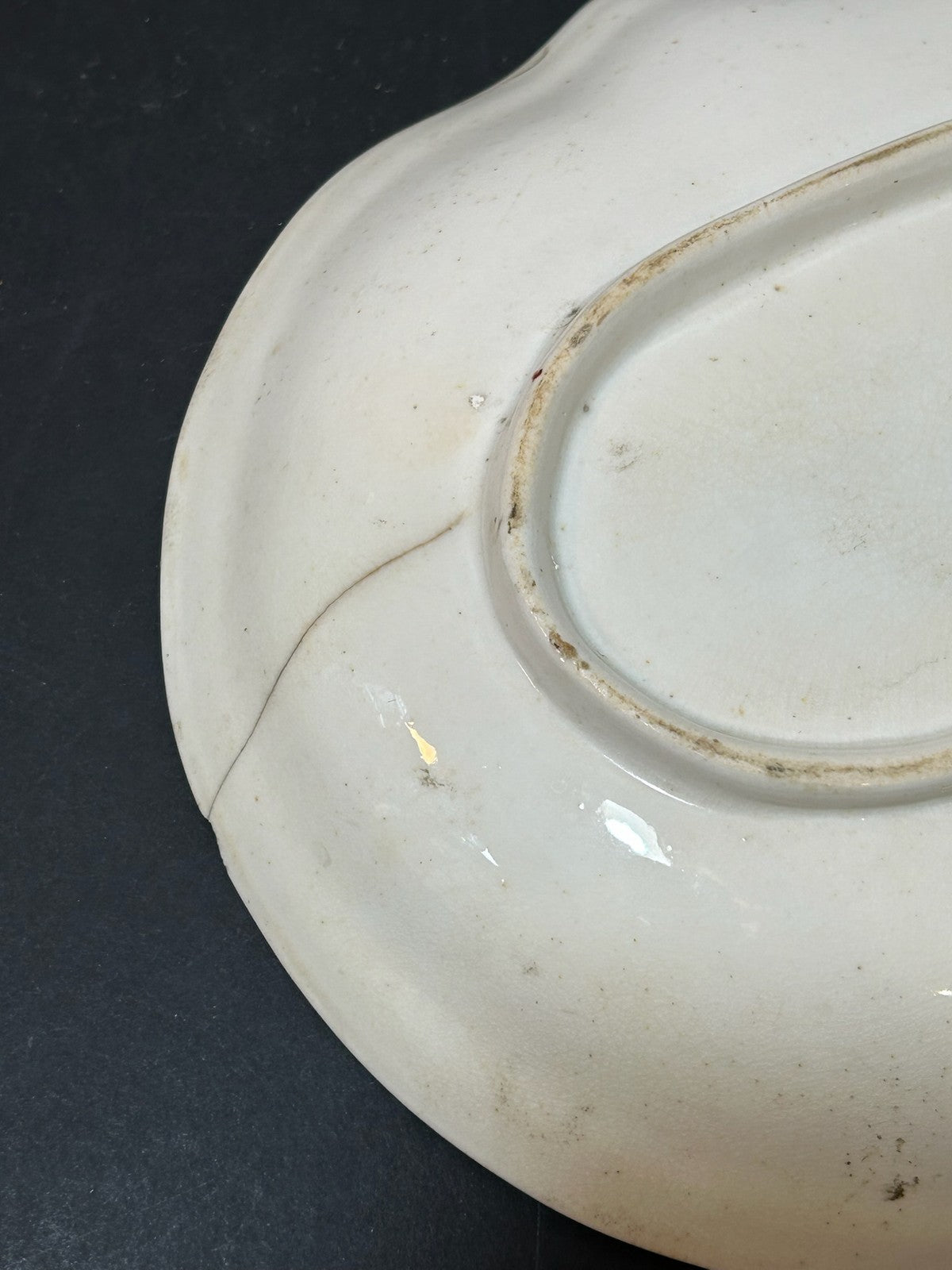 Antique Derby Porcelain Heart Shaped Dessert Dish Painted Flowers Red Mark AF6