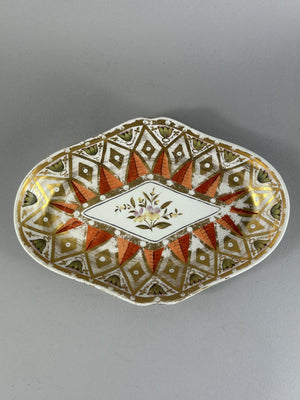 18th Century Worcester Gilt Red Porcelain Serving Dish 27cm