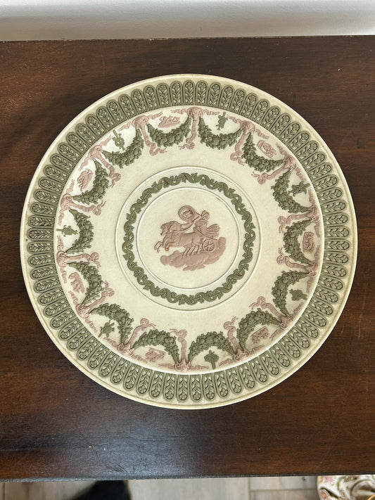 Wedgwood Tricolour Jasperware 'Trophy Plate' Neoclassical 22cm0