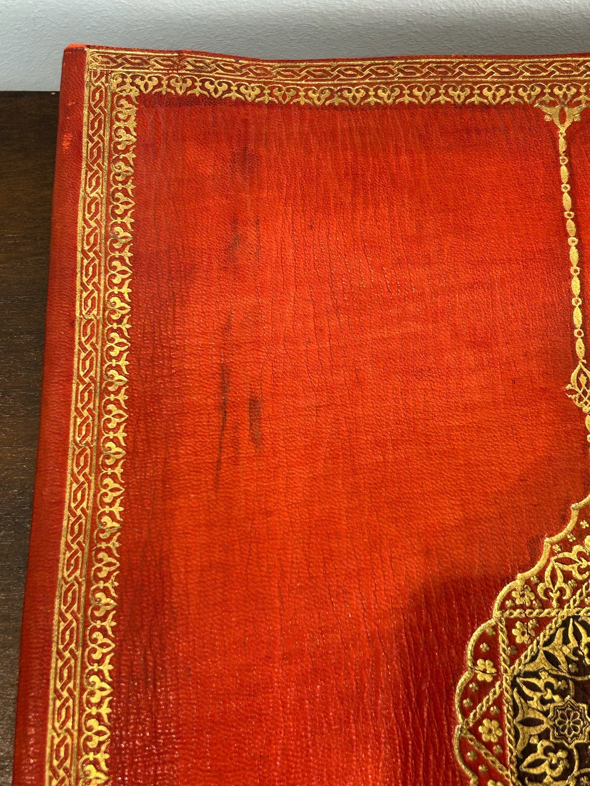 Antique Ottoman Embossed Leather Quran Book Cover Gilt Arabesque Islamic2