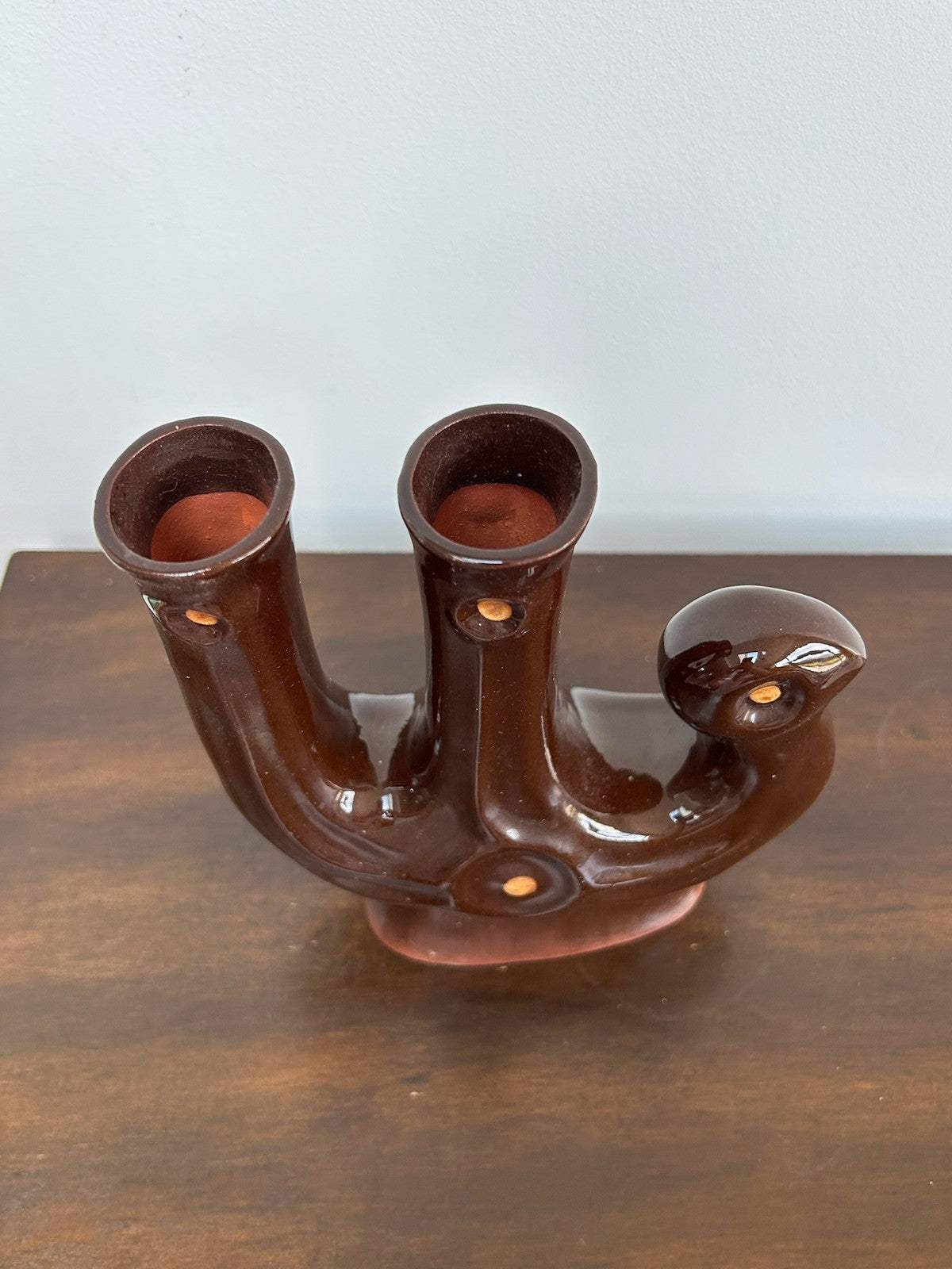 Polish Rooster Pottery Candlestick Millenium Cooperative Krakow5