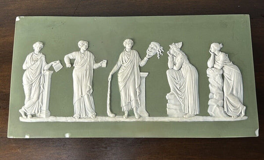 Wedgwood Jasperware Large Plaque Green 29cm Length