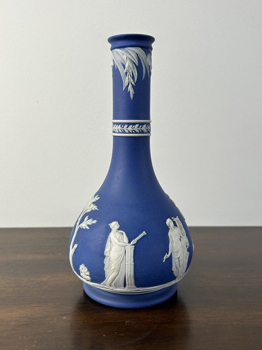 Wedgwood Jasperware Blue Decanter Bottle Possible Vase